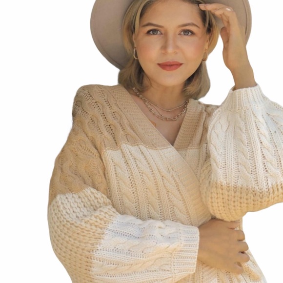 NEW UMGEE PLUS BOUTIQUE PATCHWORK Boho CARDIGAN SWEATER XL 1X - Picture 3 of 10